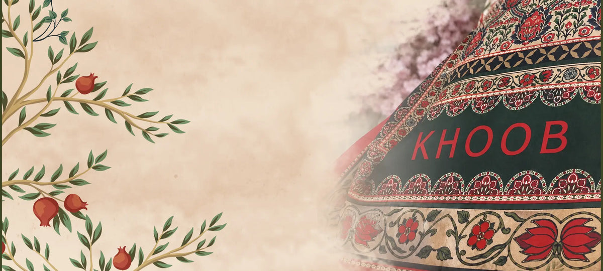 Hand-painted silk scarf by Khoob