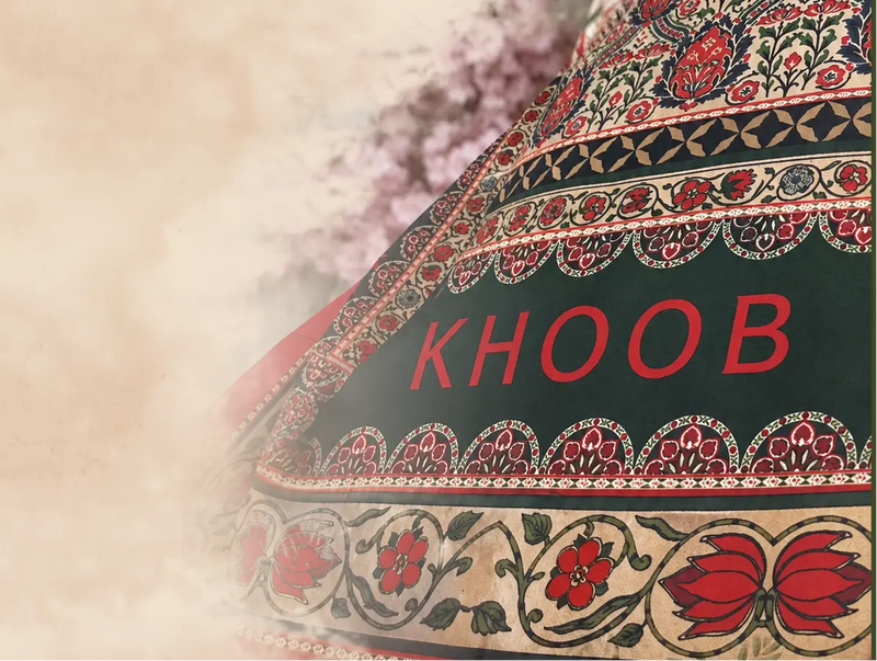 Hand-painted silk scarf by Khoob